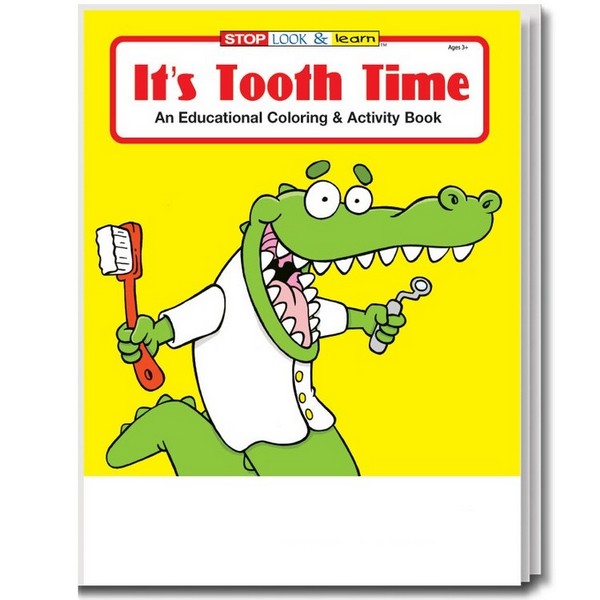 CS0335B It's Tooth Time Coloring and Activity BOOK Blank No Imprint